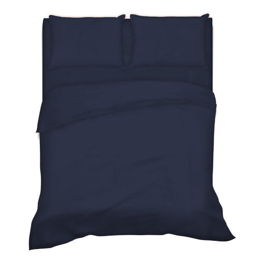 Completo Letto -BLU SCURO- 100% Cotone TOP QUALITY - BIONDI HOME