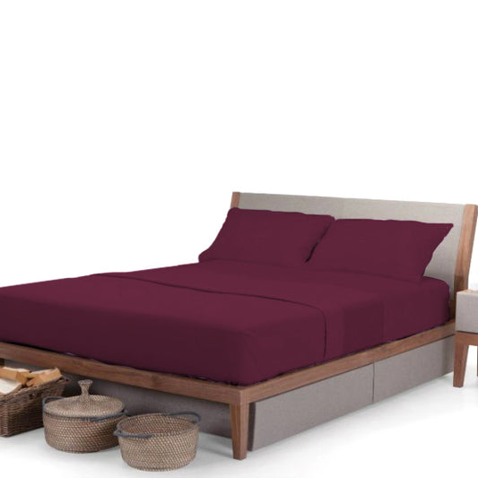 Completo Letto -BORDEAUX- 100% Cotone (3 misure) - BIONDI HOME
