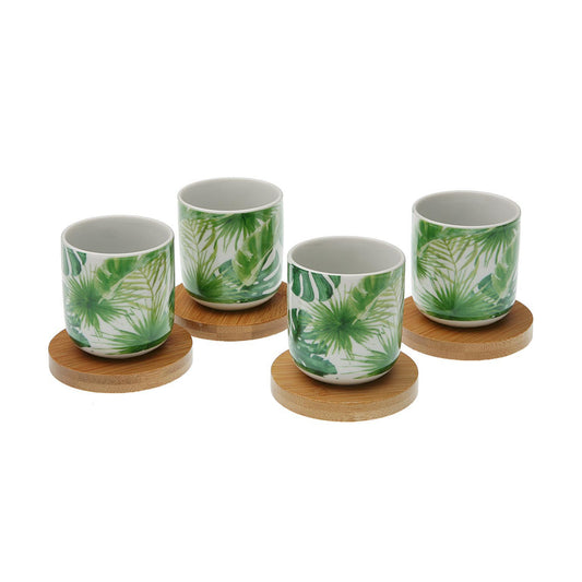 Tazzina “AFRICA” + Piattino Bamboo (4pz+4pz) - BIONDI HOME