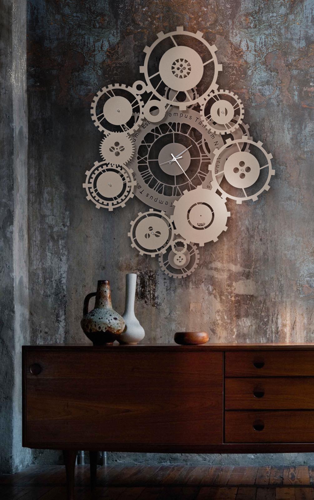 Orologio con Citazione “TEMPUS” 80x100cm - BIONDI HOME