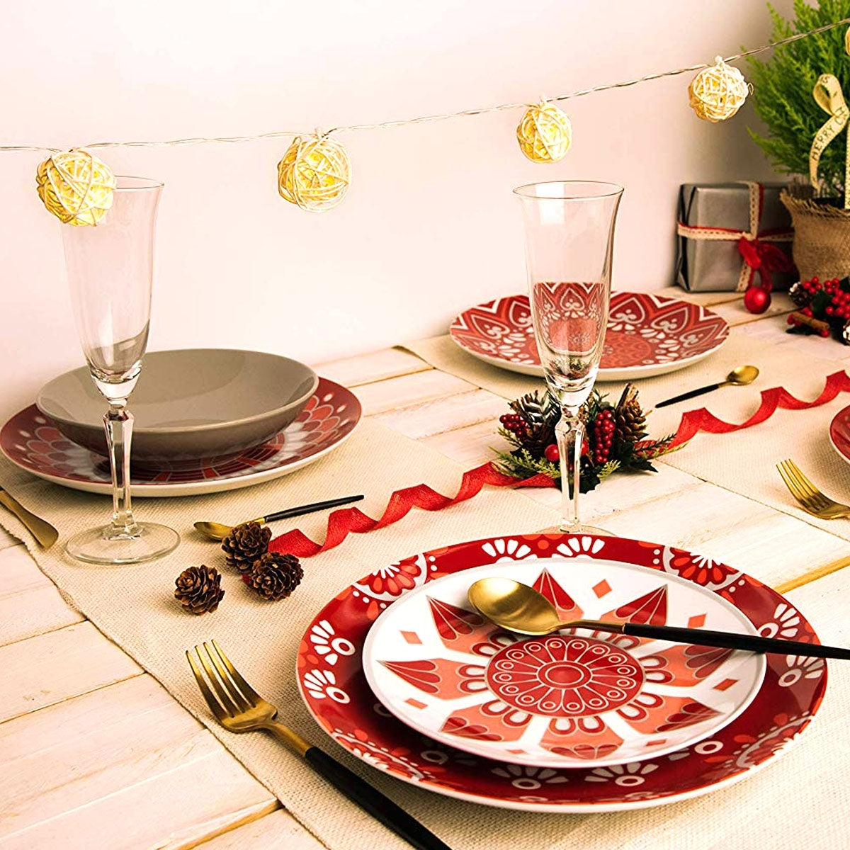 Servizio Piatti “MANDALA RED”