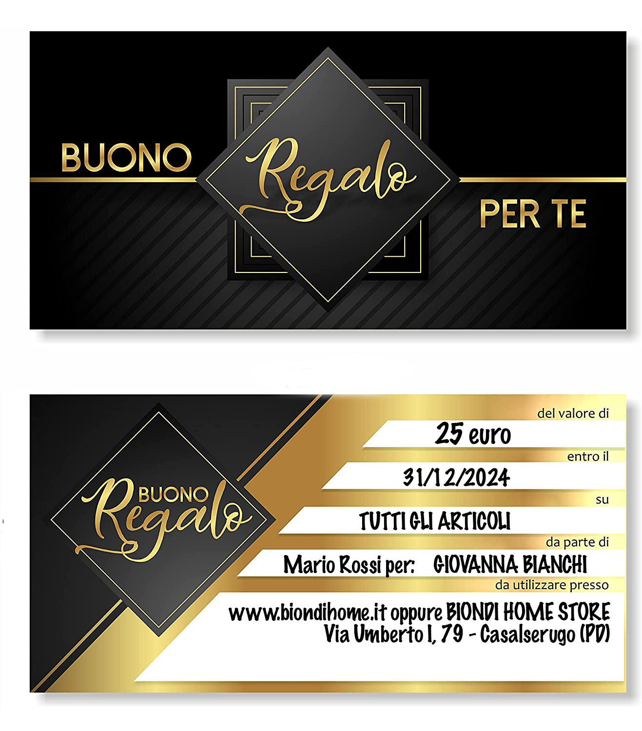 BUONO REGALO - BIONDI HOME - BIONDI HOME