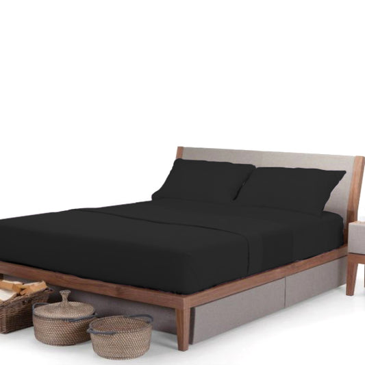 Completo Letto -NERO- 100% Cotone (3 misure) - BIONDI HOME