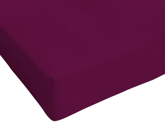 Lenzuolo Sotto con Angoli -PRUGNA- 100% Cotone TOP QUALITY - BIONDI HOME