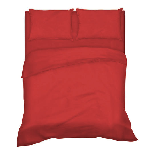 Completo Letto -ROSSO- 100% Cotone TOP QUALITY - BIONDI HOME