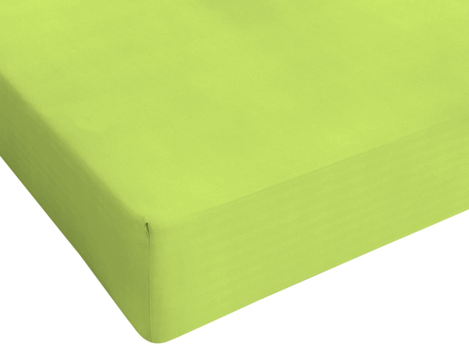 Lenzuolo Sotto con Angoli -VERDE ACIDO- 100% Cotone TOP QUALITY - BIONDI HOME