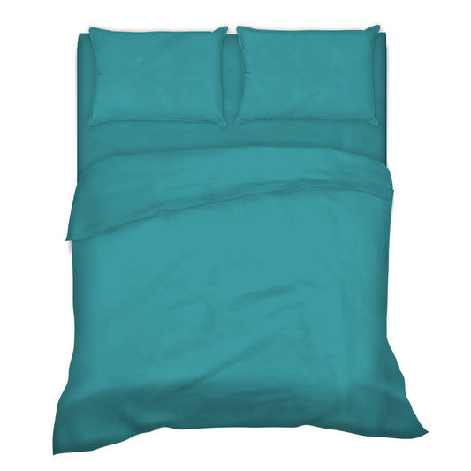 Completo Letto -VERDE BOTTIGLIA- 100% Cotone TOP QUALITY - BIONDI HOME