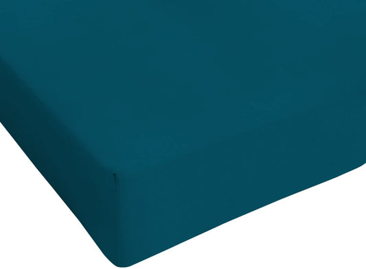 Lenzuolo Sotto con Angoli -VERDE PETROLIO- 100% Cotone TOP QUALITY - BIONDI HOME
