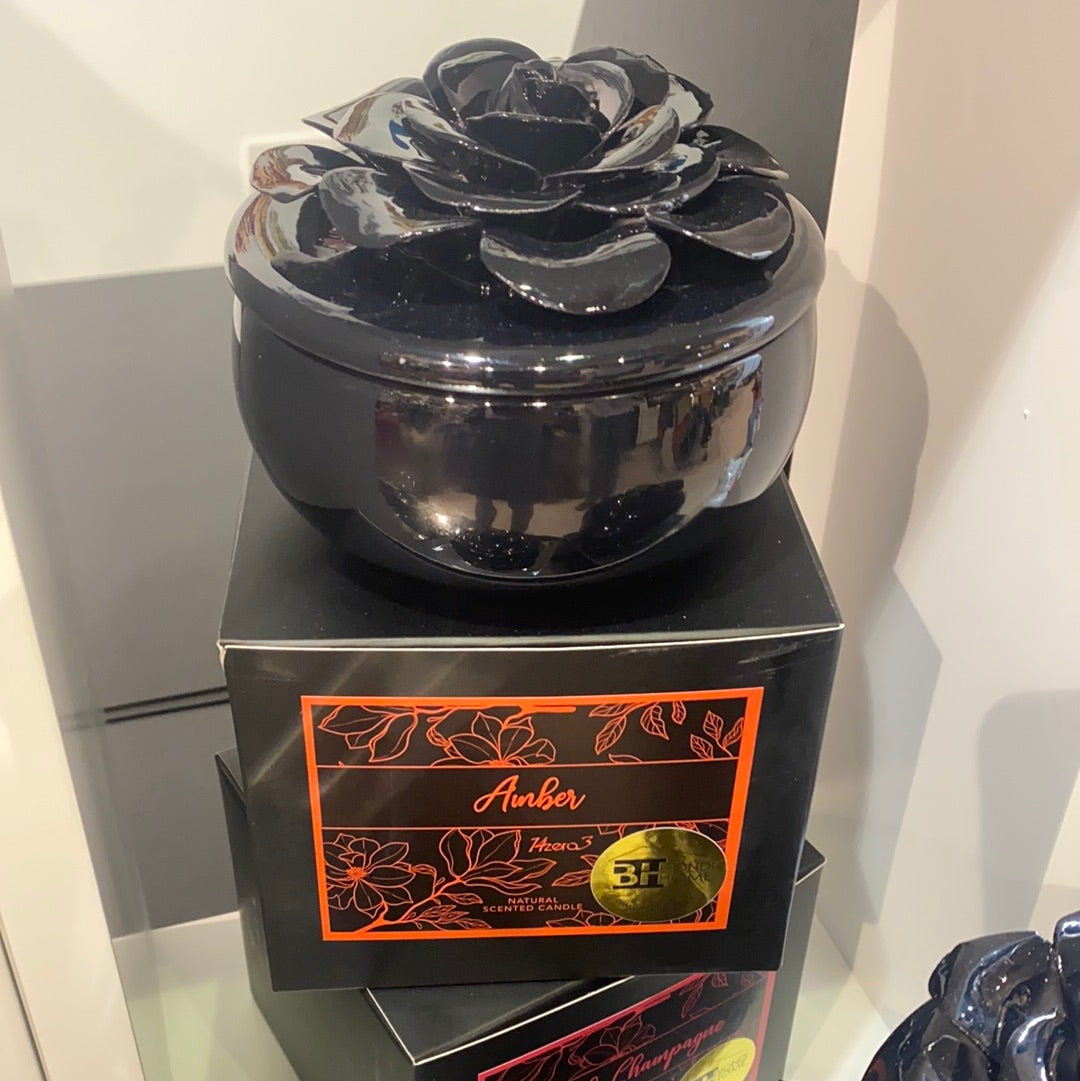 Portacandela + Candela Profumata “BLACKROSE” - BIONDI HOME